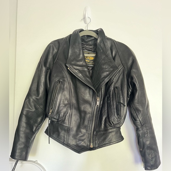 Unik Leather Motorcycle Jacket Women with Liner M Coat Medium - Picture 1 of 6